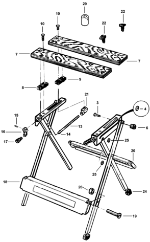 Page A Diagram and Parts List for WM301 1 Black and Decker Sawhorse
